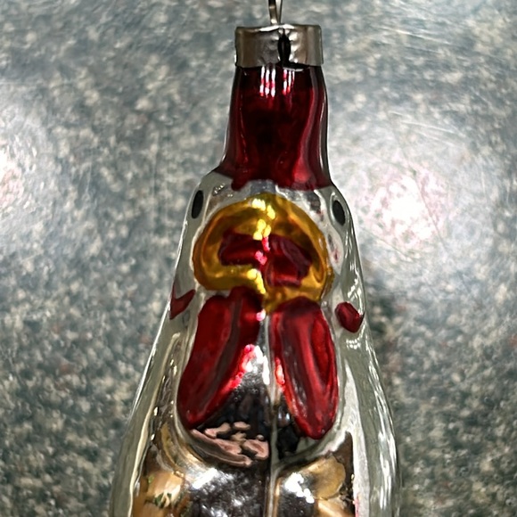 Glass Blown Rooster Christmas Ornament - Picture 6 of 7